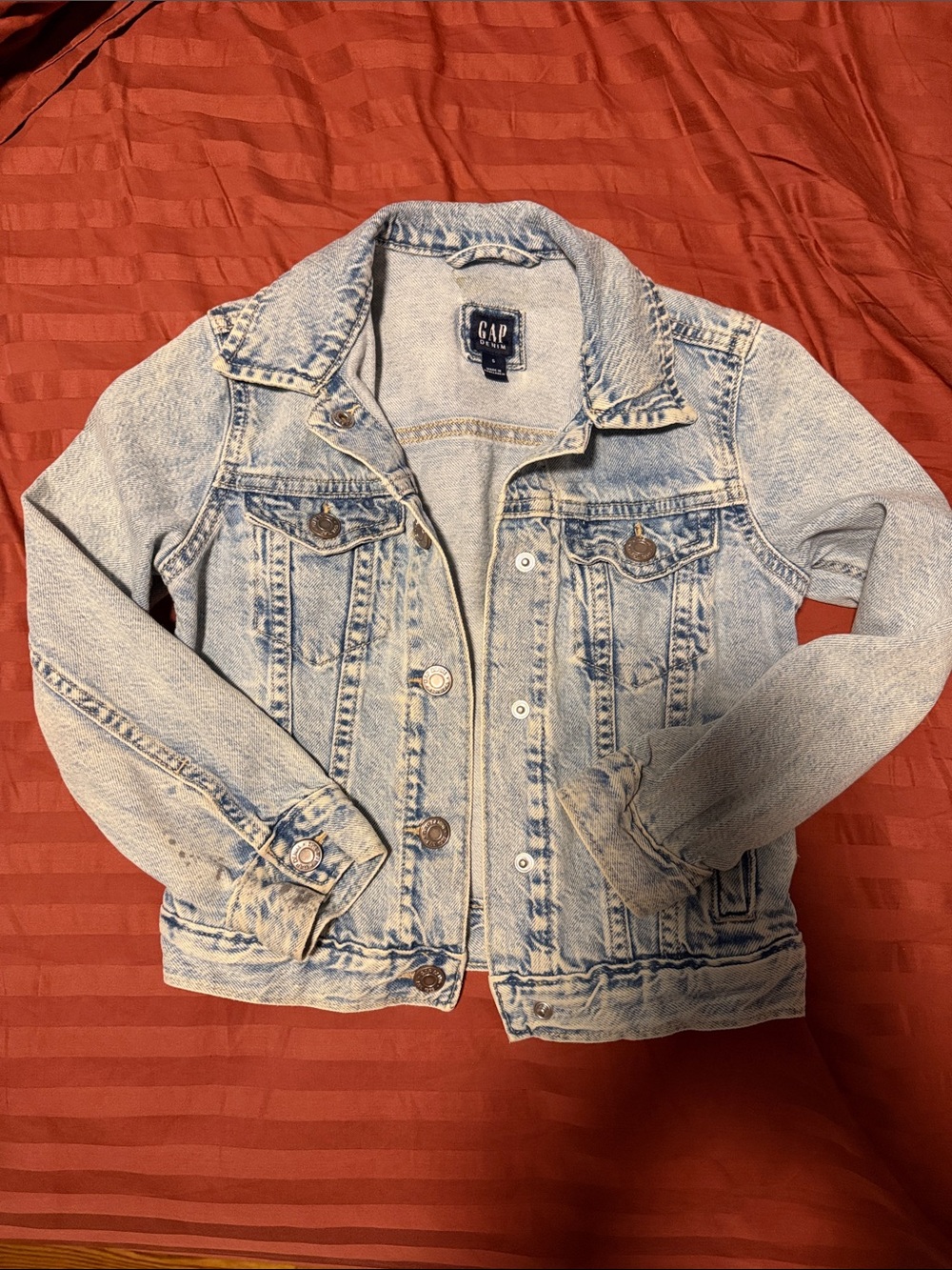 GAP Kids Light Blue Acid-Wash Denim Jacket